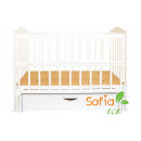 Кроватка Sofia Eco Color S-5 Белая (120*60, 3 ур-ня, откидн. бок., маятник, ящик) Кроватка Sofia Eco Color S-5 Белая (120*60, 3 ур-ня, откидн. бок., маятник, ящик)